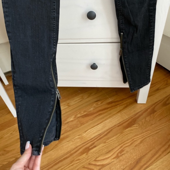 All Saints Rail Denim Mid Rise Ankle Zipper Hem - Picture 2 of 4